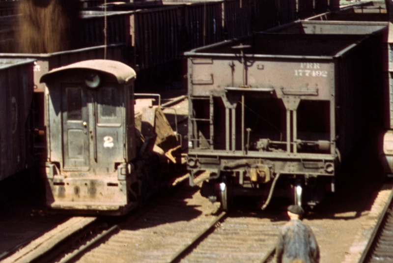 Hulett locomotive with poling arm down