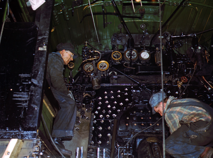 Repairs in Steamer Cab, C&NW Shops