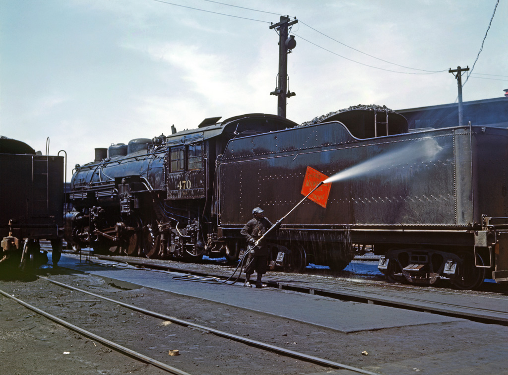 Cleaning a Locomotive