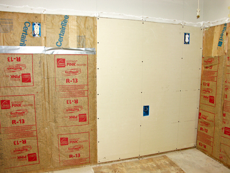 LCRR Shop - 1st Piece of Drywall