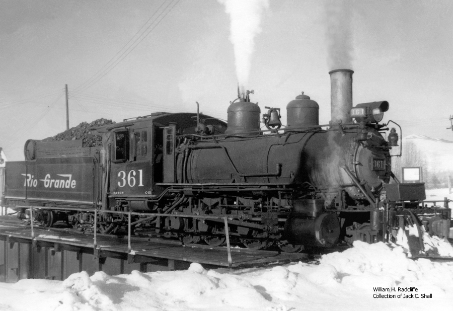 D&RGW 2-8-0 #361 on Turntable