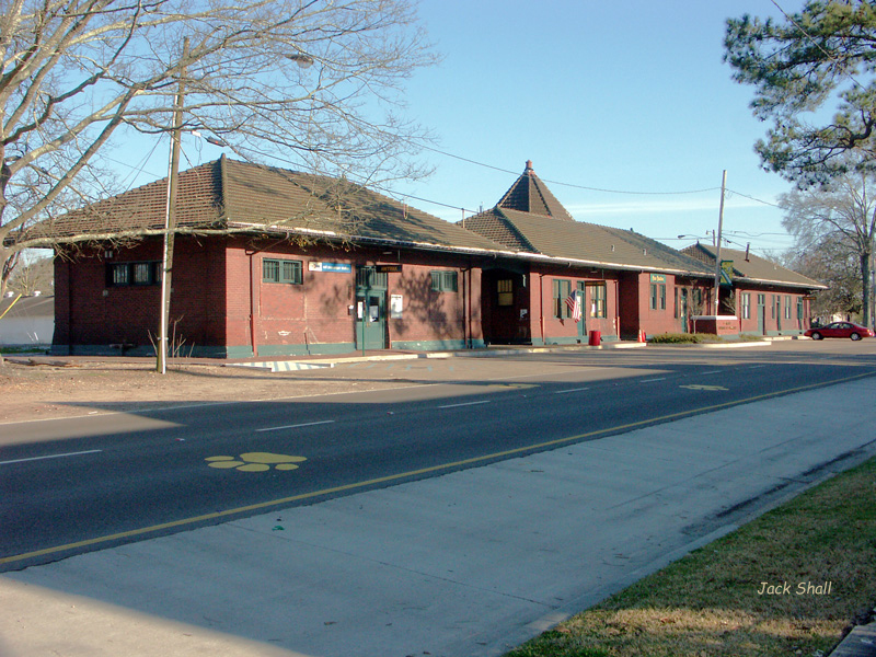 IC Train Depot at Hammond, La., Street-side View